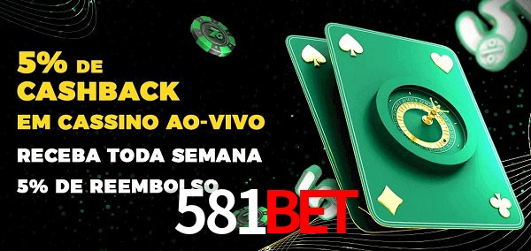 Promoções do cassino ao Vivo 581bet
